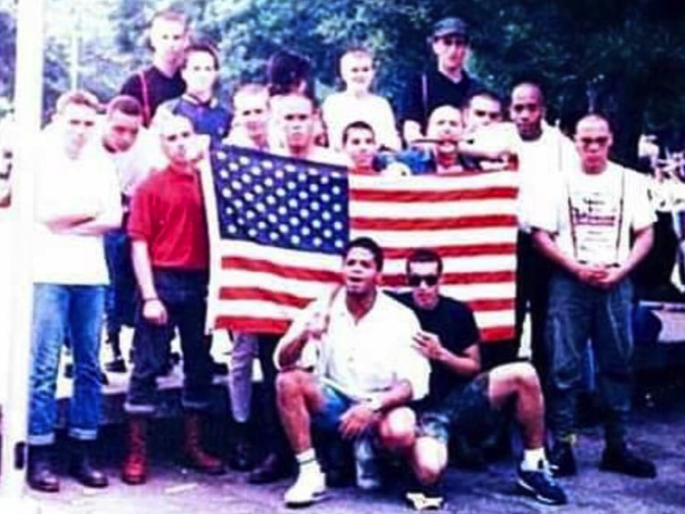 Photo of anti-racist skinhead group in New York City celebrating Independence Day.