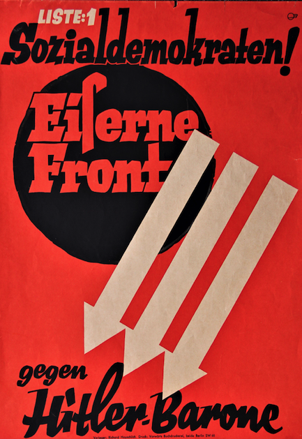German election poster for Social Democrats from 1932.
